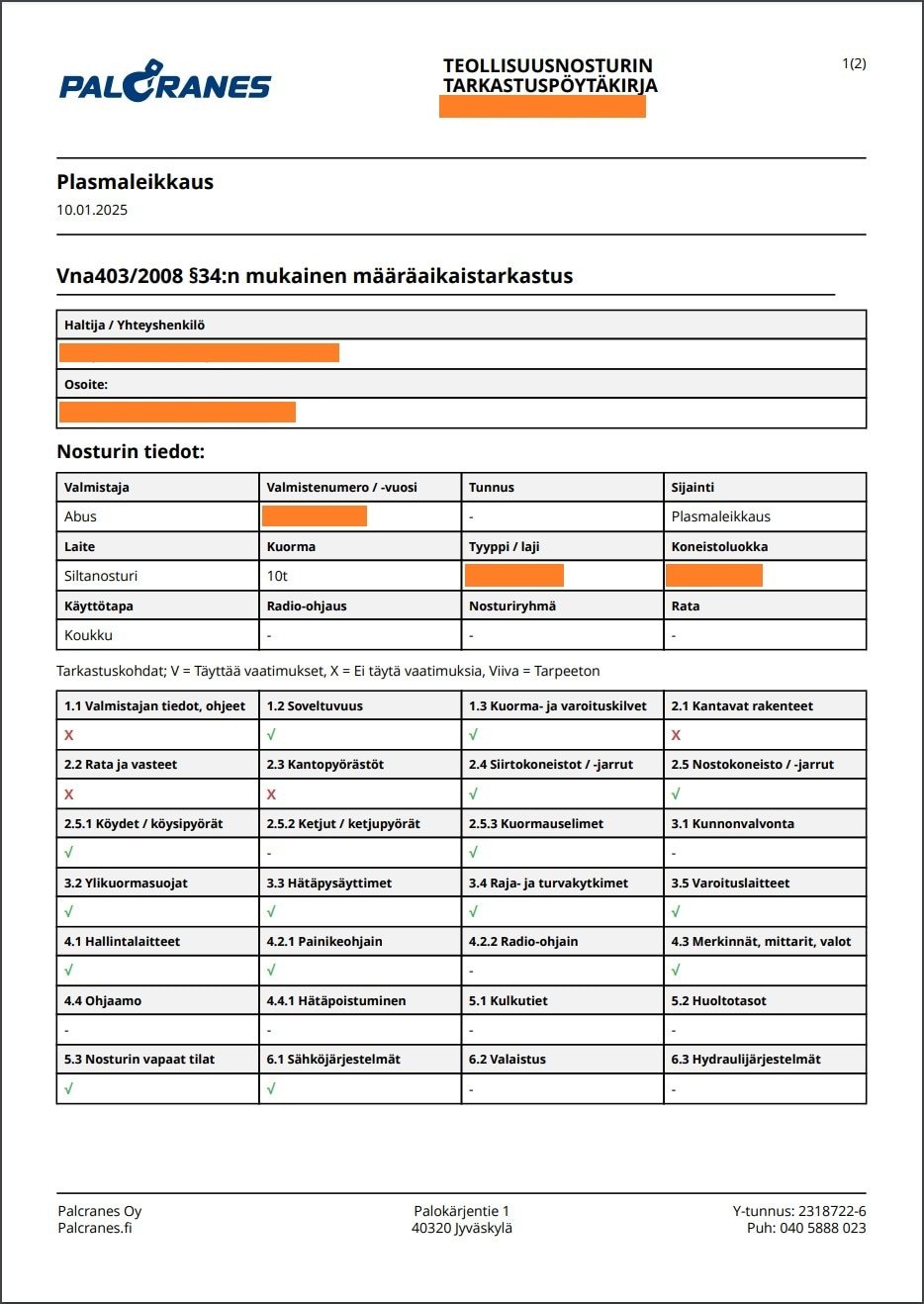 Erikoisalalla, kuten nosturien tarkastus ja tekninen tarkastus ylipäätään, on omat erityispiirteensä, eikä suoraan valmiita raporttipohjia ole välttämättä tarjolla. Infomaatin lomake-editorin avulla Lehtonen on kuitenkin pystynyt rakentamaan itselleen tarkalleen sellaiset ratkaisut, kuin on ollut tarpeen.